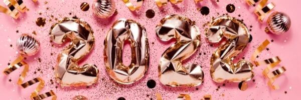 New Year Number Balloons