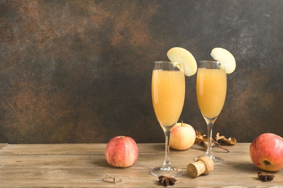 Apple Cider Mimosa Champagne Cocktail